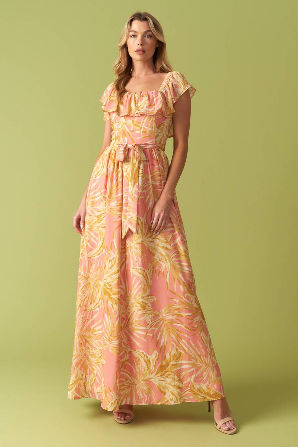 THE ART OF BALANCE WOVEN MIDI DRESS Flying Tomato